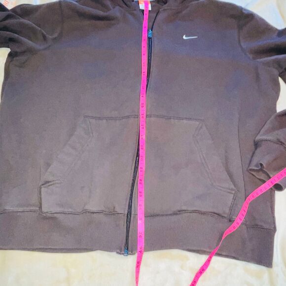 Nike Athletic Dept. Zip Up Hoodie Men’s XXL Brown y2k Grunge Vintage - Picture 6 of 15